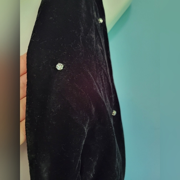 Nasty Gal velvet halterneck Jumpsuit Diamante Wide Leg Size 10 - Picture 6 of 9